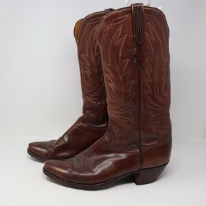 Lucchese Boots 1883 Mens Size 9.5 D Brown Leather Handmade Western Cowboy